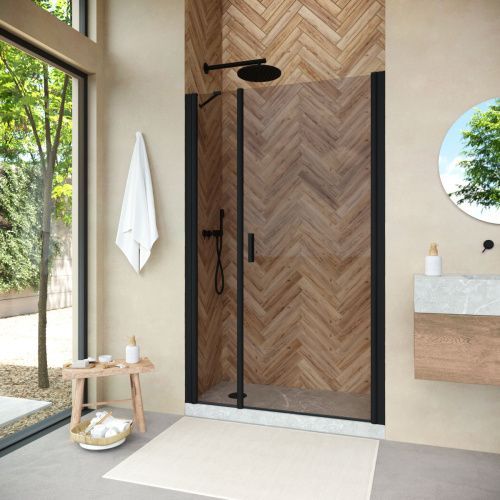 Душевая дверь Vegas-Glass EP-F-2 NOVO EP-F-2 NOVO 135 02М 05 R 135х189 стекло тонированное профиль черный матовый