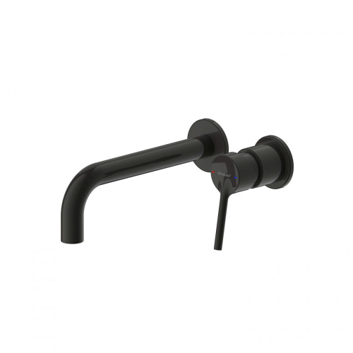 Смеситель Bravat P8461217BW-ENG настенный черный