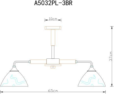 Люстра на штанге Arte Lamp MATTHEW (МАТТХЕВ) A5032PL-3BR - фото 3