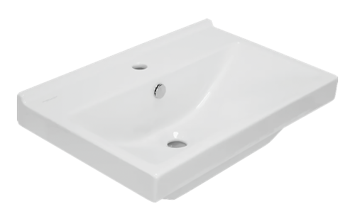 Раковина мебельная из сантехнического фарфора Sanita Luxe Fest 60 FST60SLWB01 61х40 накладная цвет белый 1 отверстие под смеситель