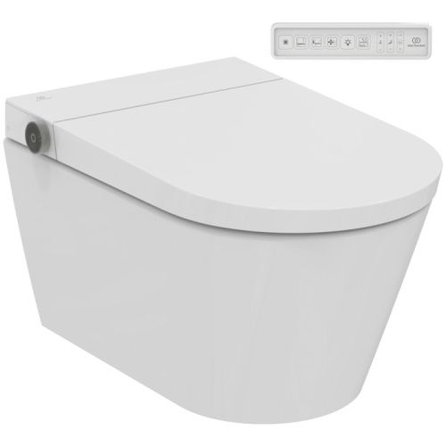 Унитаз-биде электронный подвесной Ideal Standard I.Life K875501 белый с сиденьем микролифт безободковый душевой смыв