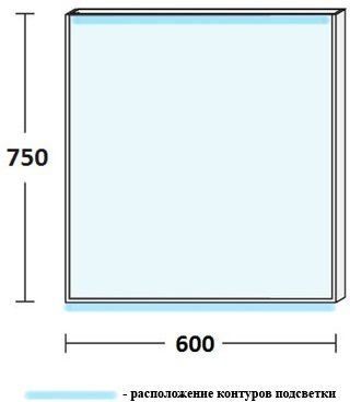 Зеркало в ванную De Aqua Алюминиум 00205999 60х75 цвет серебро - фото 5