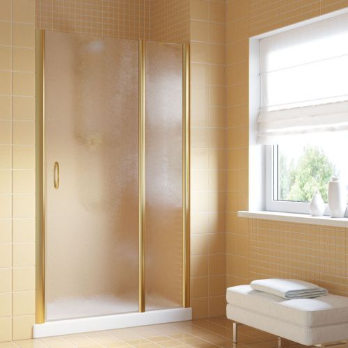 Душевая дверь Vegas-Glass EP-F-1 LUX EP-F-1 LUX 130 9 2 R 130х200 стекло рифленое профиль золото глянцевое