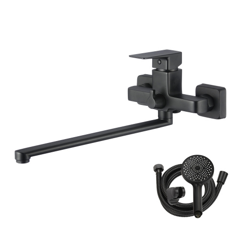 Смеситель для ванны WesnaArt Narcis NAR06-320BL-25221 настенный черный