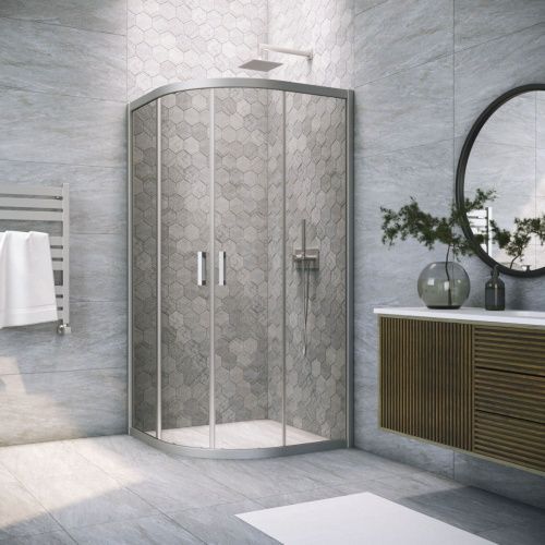 Душевой уголок Vegas-Glass ZS TUR+NOVO ZS NOVO h2000 120 07 07 120х120 стекло тонированное профиль хром без поддона