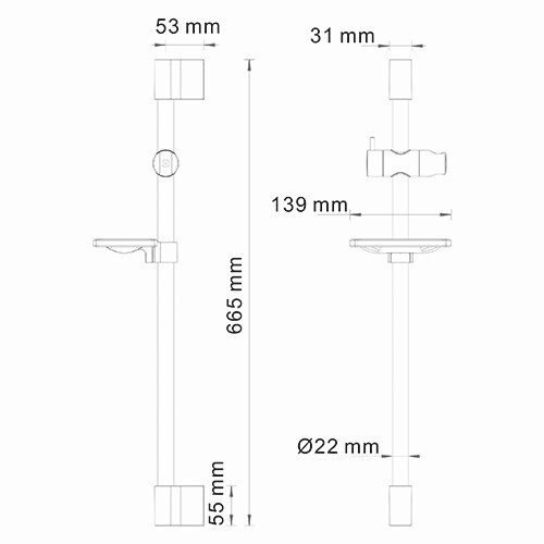 Душевая штанга WasserKRAFT  A063 хром - фото 4