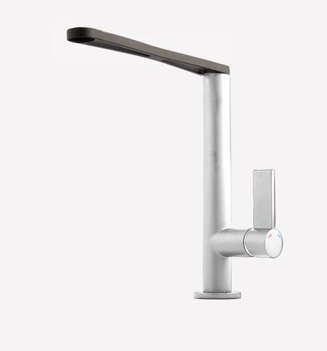 Смеситель для кухни Webert EN920302441 на мойку черный/сталь