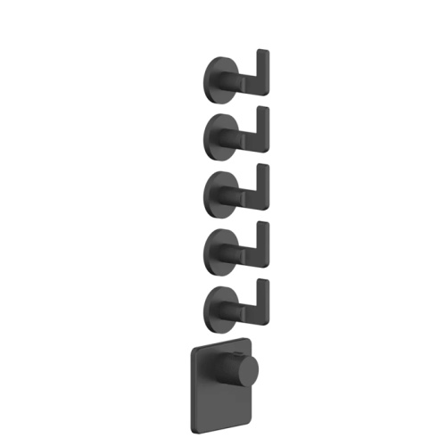 Смеситель для душа Gessi Inciso 58220#299 встраиваемый в стену черный с термостатом (внешняя часть)