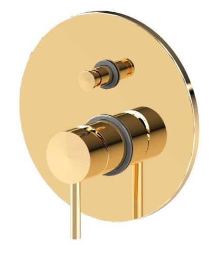 Смеситель для ванны с душем Paffoni Light LIG015HG встраиваемый золото