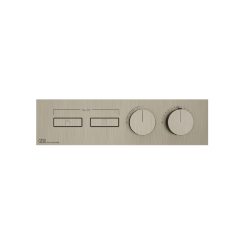 Смеситель для душа Gessi Hi-Fi 63012#149 встраиваемый в стену никель с термостатом (внешняя часть)
