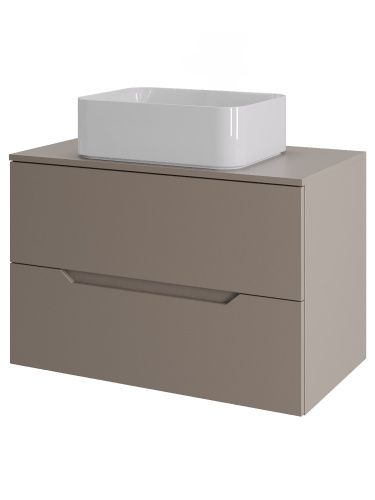 Тумба с раковиной Orange Line Li-70TuLMDF+B02-460W 70х46х71 подвесная цвет латте матовый