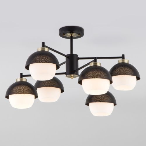 Люстра на штанге Eurosvet Nocciola (Ноцциола) 70106/6 черный Smart