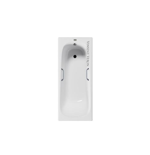 Ванна чугунная Vinsent Veron Concept VCO1407042H/VH0012CH 140х70 пристенная прямоугольная с ножками с ручками Ванна чугунная Vinsent Veron Concept VCO1407042H/VH0012CH 140х70 пристенная прямоугольная с ножками с ручками