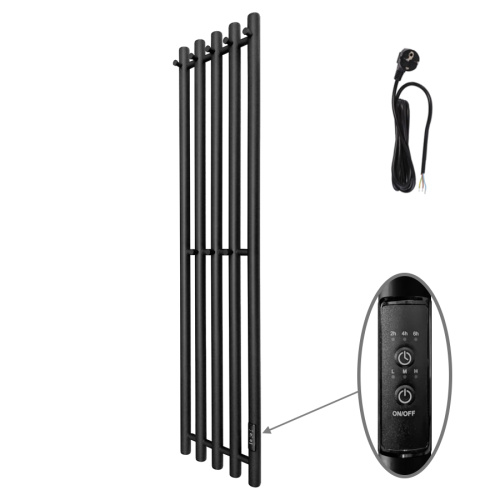 Полотенцесушитель Маргроид Inaro Inaro-12024-1049-9005R 27х120 электрический черный матовый