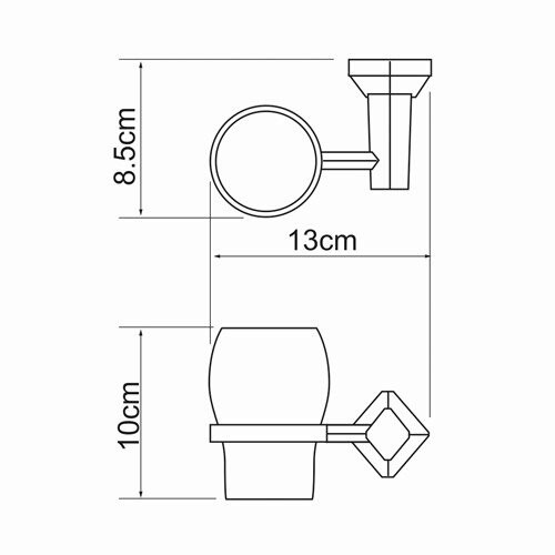 Стакан для зубных щеток WasserKRAFT 1128 - фото 4