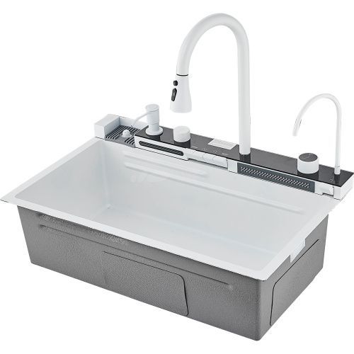 Кухонная мойка Savol S-SC001W 75х46 цвет белый поверхность матовая