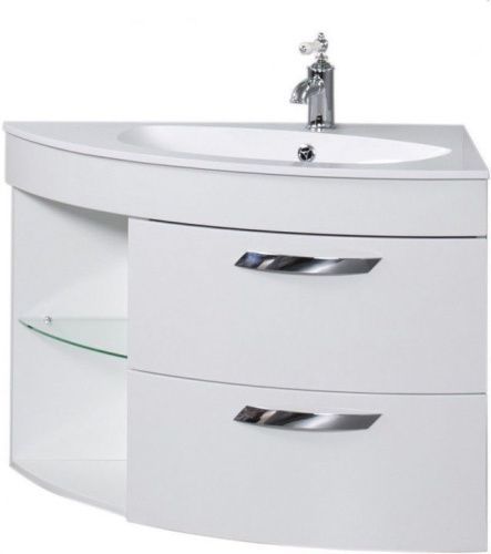 Тумба с раковиной De Aqua Трио Люкс 00197202 88х54х64 подвесная цвет белый