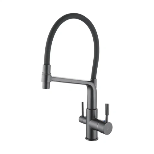 Смеситель для кухни Rose R658Y на мойку пепельный