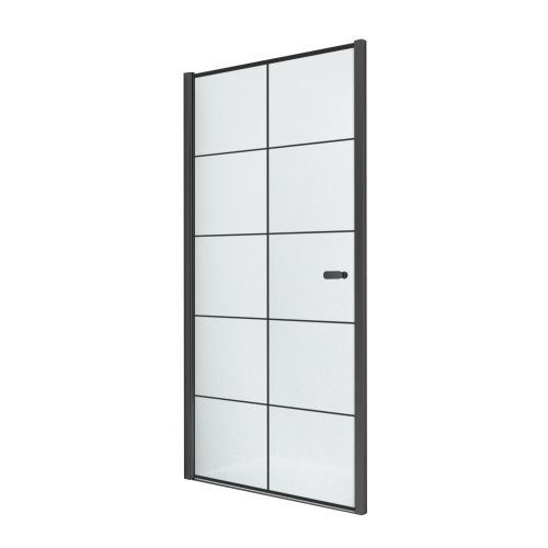 Душевая дверь New Trendy NEW VARIA Black D-0277A 90х195 стекло прозрачное профиль черный