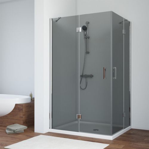 Душевой уголок Vegas-Glass AFA-F TUR+NOVO AFA-F TUR NOVO h1890 90*80 08 07 L 90х80 стекло тонированное профиль хром без поддона