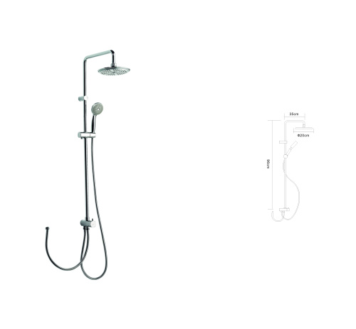 Душевая стойка D-Lin D10A18 настенная цвет хром