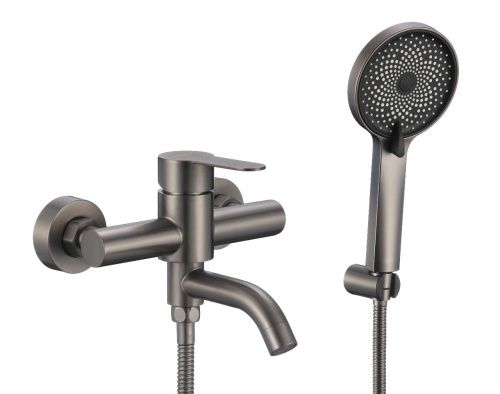 Смеситель для ванны и душа Fmark FS8206Q настенный графит