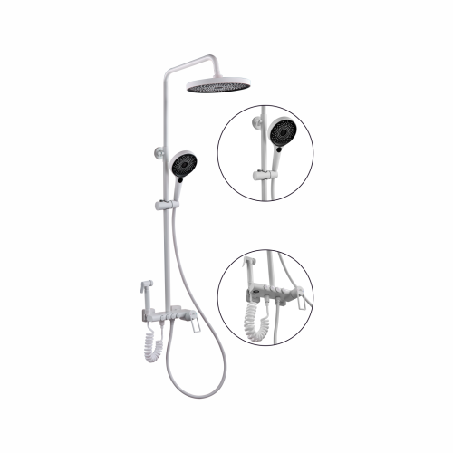 Душевая стойка Fashun A2483-8 настенная цвет белый