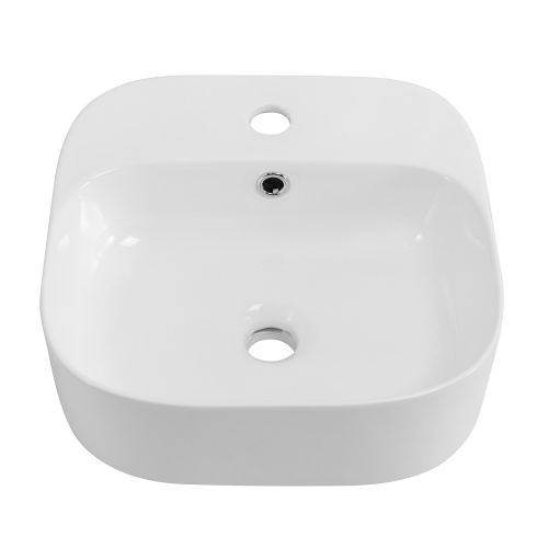 Раковина керамическая Cezares CZR-6615 40х39 накладная цвет белый 1 отверстие под смеситель