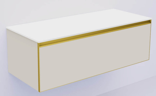 Тумба под раковину Armadi Art Quatro 790-M1-120-CM-MG-LED 120х50х40 подвесная цвет серый