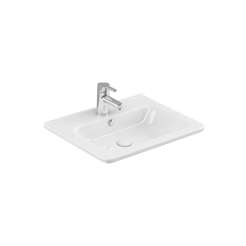 Раковина керамическая Dreja Nikson 200630 50х46 подвесная цвет белый 1 отверстие под смеситель