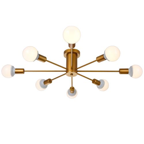 Люстра на штанге Natali Kovaltseva Loft (Лофт) LOFT 75140/8C GOLD