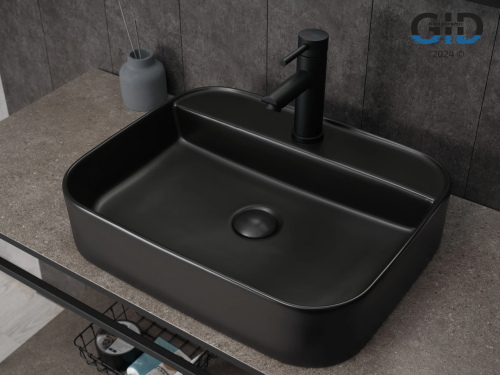 Раковина Gid Geométrico 50 см Bm9550 (53364) накладная цвет черный матовый