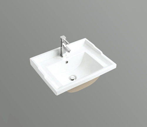 Раковина CeramaLux 62 см 840-60 встраиваемая цвет белый