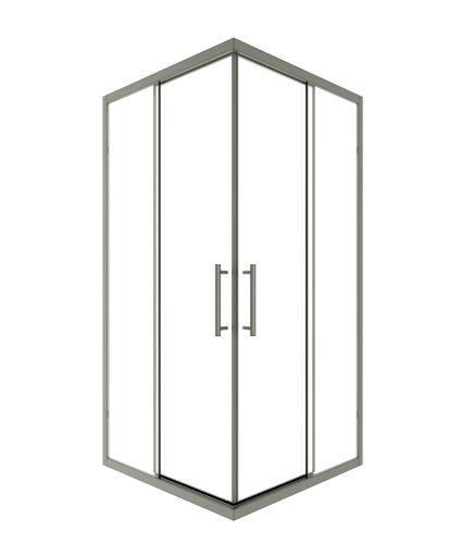 Душевой уголок Timo T36 90х90 стекло прозрачное профиль никель без поддона