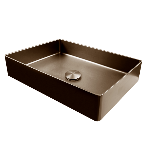 Раковина из нержавеющей стали AltroBagno Astro AltroBagnoAstro001020BrAn 51х37 накладная цвет бронза состаренная