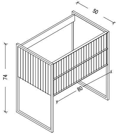 Тумба под раковину Armadi Art Monaco 867-080-BCR 80х52х74 напольная цвет черный - фото 2