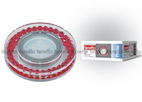 Светильник встраиваемый Fametto Peonia (Пеониа) DLS-P104 GU5.3 CHROME/RED