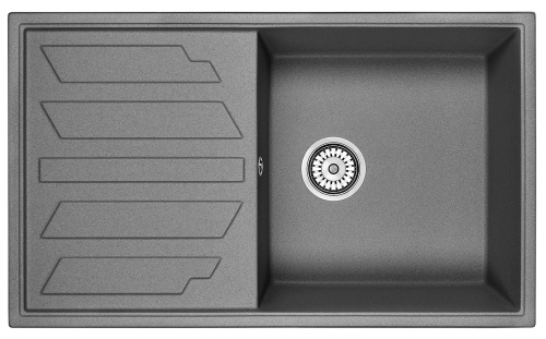 Кухонная мойка Granula 8601 ГРАФИТ 86х50 цвет графит