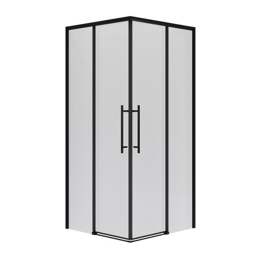 Душевой уголок Niagara Nova NG-6830-34BLACK 100х100 стекло прозрачное профиль черный матовый без поддона