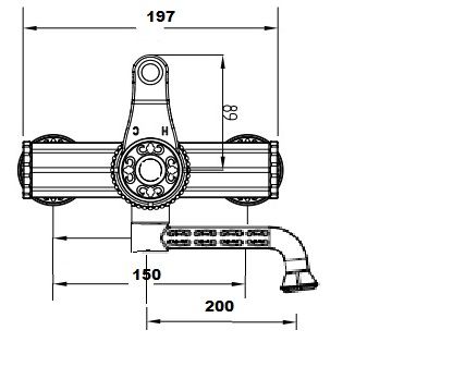 Смеситель для раковины Bronze de Luxe WINDSOR 10114 настенный бронза - фото 3