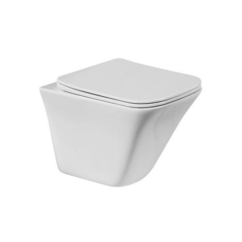 Унитаз подвесной BelBagno MARMI BB052CHR/BB052SC белый с сиденьем микролифт безободковый каскадный смыв