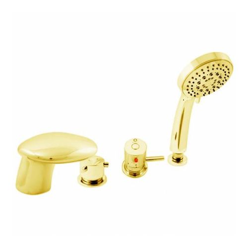 Смеситель RavSlezak DT271.5PZ на борт ванны золото