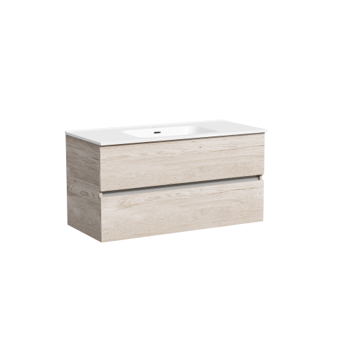 Тумба под раковину Sancos Urban UR100EG 99х45х55 подвесная цвет дуб галифакс натуральный