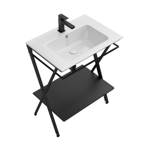 Консоль под раковину Kerama Marazzi GEOMETRICA PIA.N.65\BLK 63х46х84 напольная цвет черный