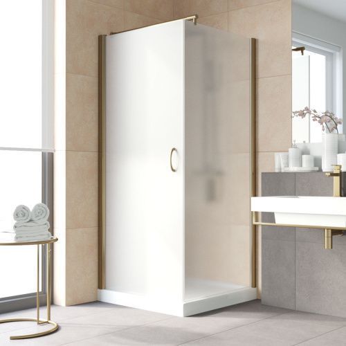 Душевой уголок Vegas-Glass EP-Fis LUX EP-Fis LUX 80*110 05 10 L 110х80 стекло матовое профиль бронза без поддона