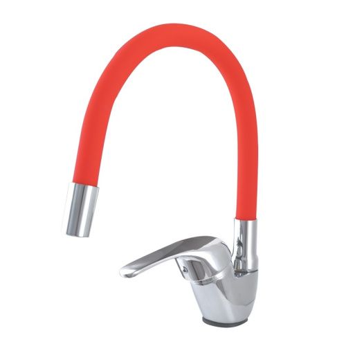 Смеситель для кухни Сантаком StOmega 3398-1 на мойку красный