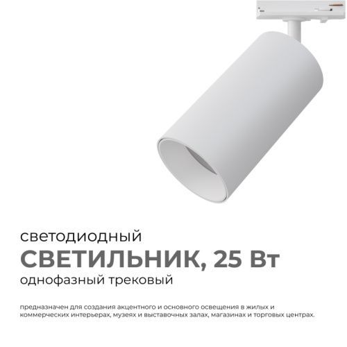 Трековый однофазный светильник Apeyron 46167