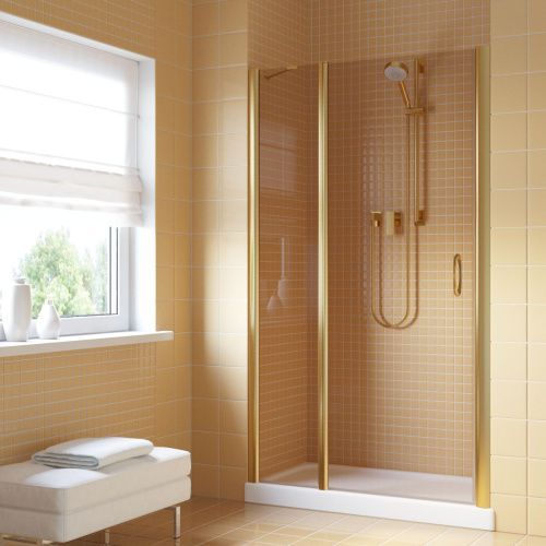 Душевая дверь Vegas-Glass EP-F-1 LUX EP-F-1 LUX 125 9 5 L 125х200 стекло тонированное профиль золото глянцевое