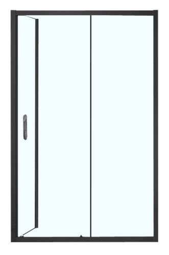 Душевой уголок Azario MILTON AZ-ND1131-R 1200 BLACK 120х80 стекло прозрачное профиль черный без поддона