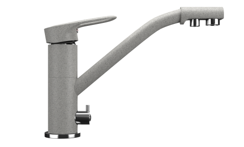 Смеситель для кухни Ulgran Classic U-010-310 на раковину серый без термостата